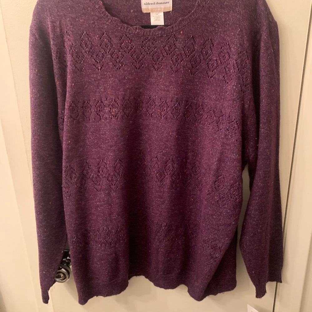 Alfred Dunner Purple Women's Sweater